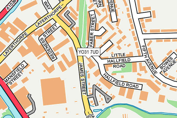 YO31 7UD map - OS OpenMap – Local (Ordnance Survey)
