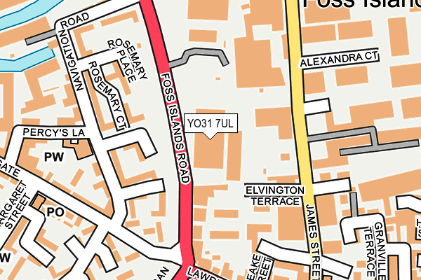 YO31 7UL map - OS OpenMap – Local (Ordnance Survey)