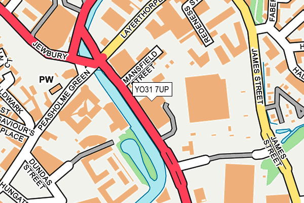 YO31 7UP map - OS OpenMap – Local (Ordnance Survey)
