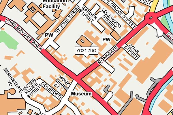 YO31 7UQ map - OS OpenMap – Local (Ordnance Survey)