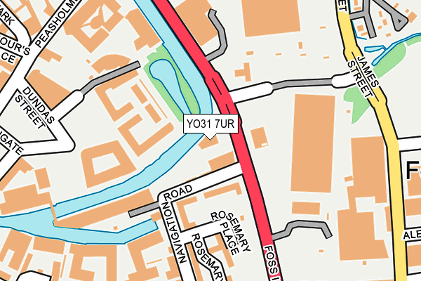 YO31 7UR map - OS OpenMap – Local (Ordnance Survey)