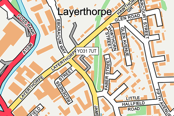 YO31 7UT map - OS OpenMap – Local (Ordnance Survey)