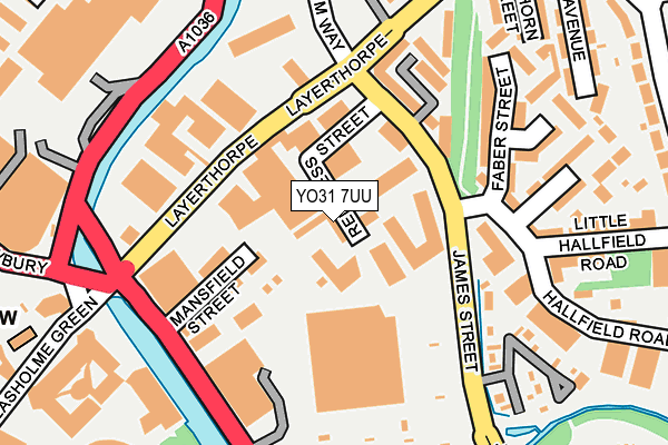 YO31 7UU map - OS OpenMap – Local (Ordnance Survey)