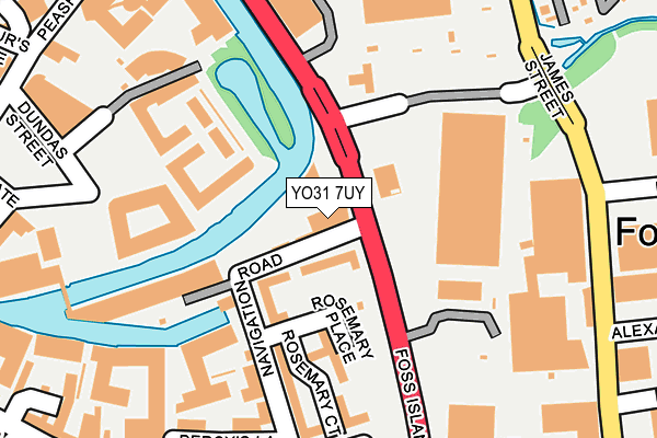 YO31 7UY map - OS OpenMap – Local (Ordnance Survey)