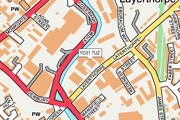 YO31 7UZ map - OS OpenMap – Local (Ordnance Survey)