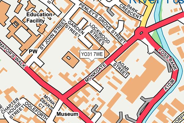 YO31 7WE map - OS OpenMap – Local (Ordnance Survey)