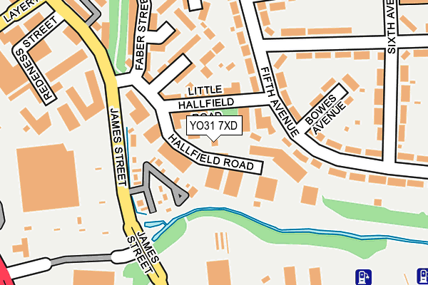 YO31 7XD map - OS OpenMap – Local (Ordnance Survey)