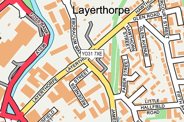 YO31 7XE map - OS OpenMap – Local (Ordnance Survey)