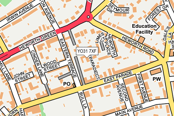 YO31 7XF map - OS OpenMap – Local (Ordnance Survey)