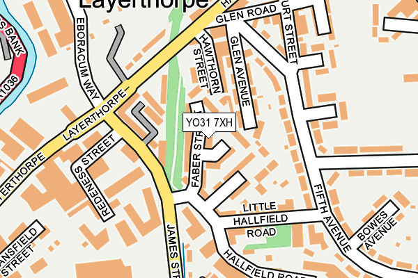 YO31 7XH map - OS OpenMap – Local (Ordnance Survey)