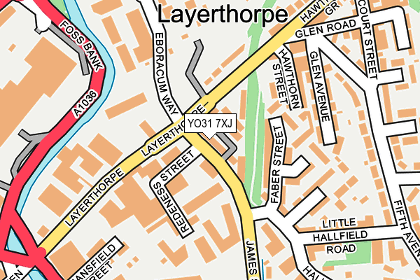 YO31 7XJ map - OS OpenMap – Local (Ordnance Survey)