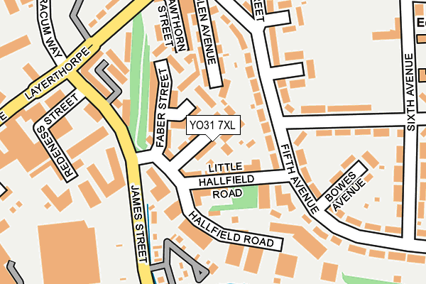 YO31 7XL map - OS OpenMap – Local (Ordnance Survey)