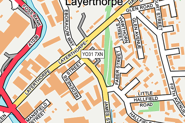 YO31 7XN map - OS OpenMap – Local (Ordnance Survey)