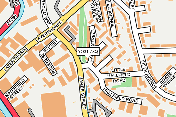 YO31 7XQ map - OS OpenMap – Local (Ordnance Survey)