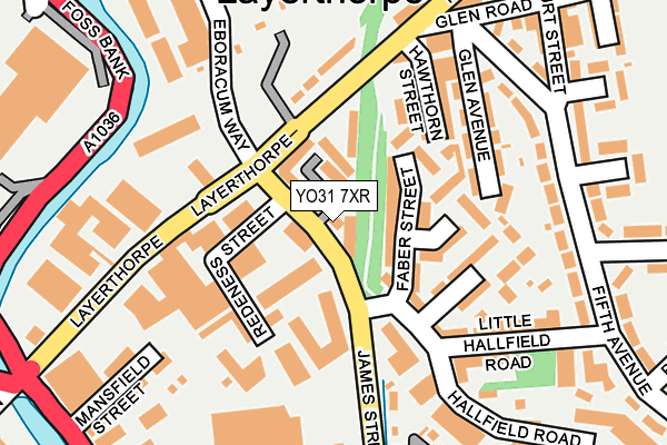 YO31 7XR map - OS OpenMap – Local (Ordnance Survey)