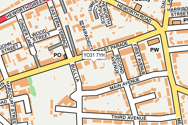 YO31 7YH map - OS OpenMap – Local (Ordnance Survey)