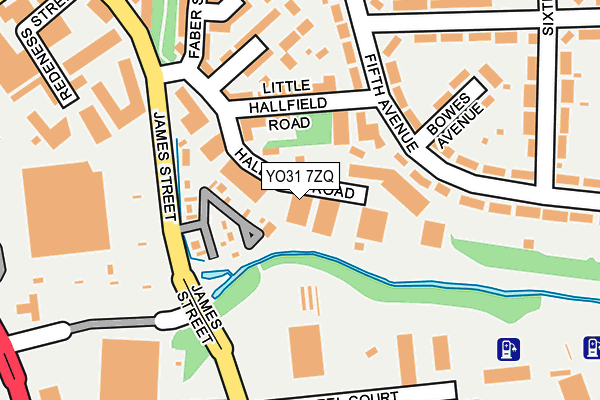 YO31 7ZQ map - OS OpenMap – Local (Ordnance Survey)