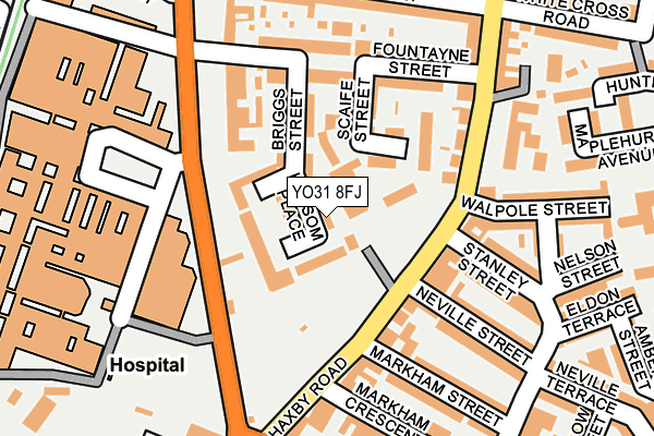 YO31 8FJ map - OS OpenMap – Local (Ordnance Survey)