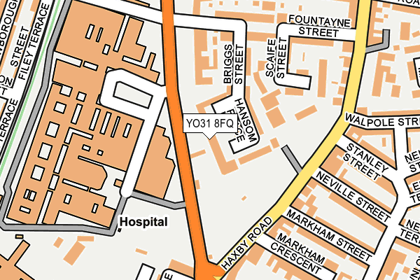 YO31 8FQ map - OS OpenMap – Local (Ordnance Survey)