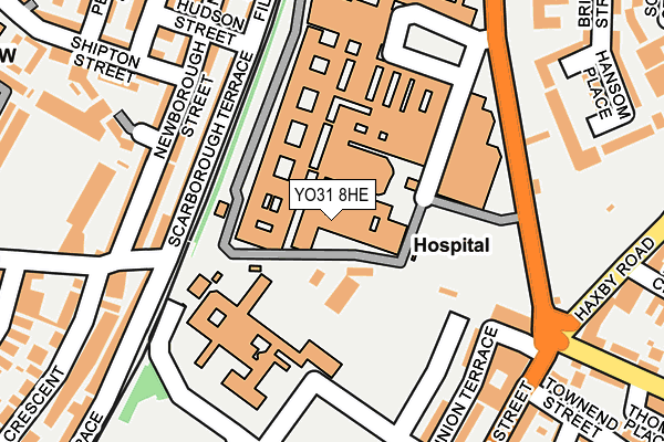 YO31 8HE map - OS OpenMap – Local (Ordnance Survey)