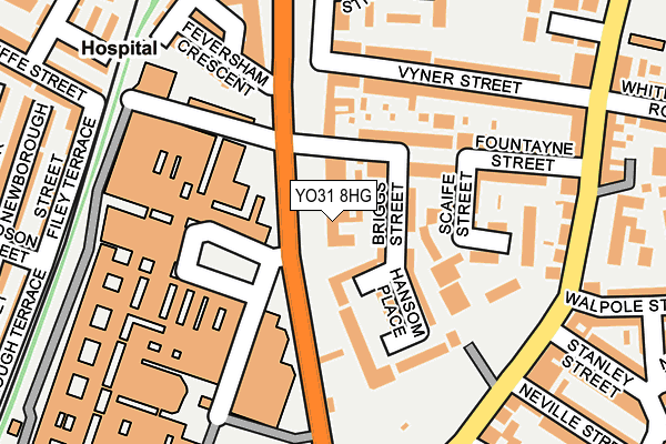 YO31 8HG map - OS OpenMap – Local (Ordnance Survey)