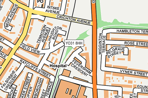 YO31 8HH map - OS OpenMap – Local (Ordnance Survey)