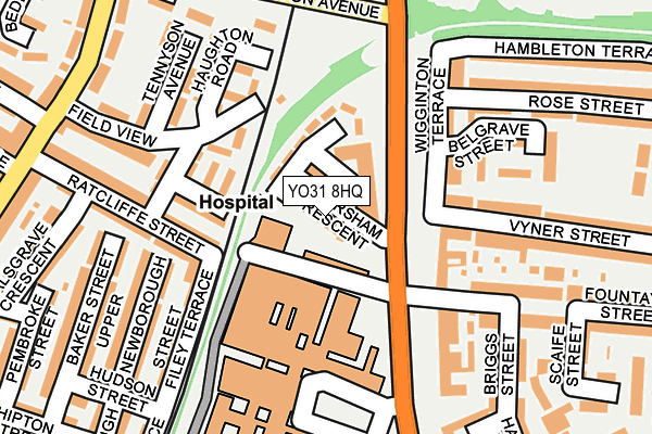 YO31 8HQ map - OS OpenMap – Local (Ordnance Survey)