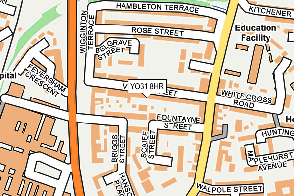 YO31 8HR map - OS OpenMap – Local (Ordnance Survey)