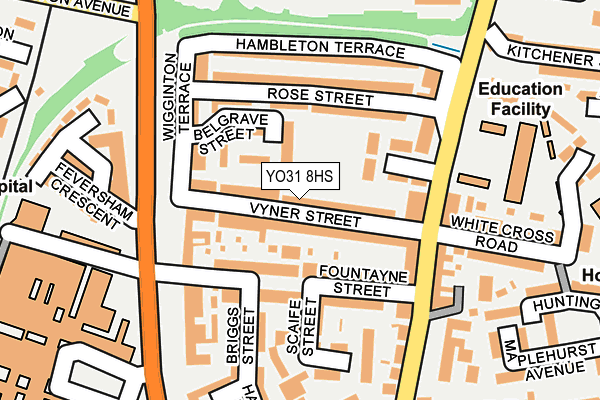 YO31 8HS map - OS OpenMap – Local (Ordnance Survey)