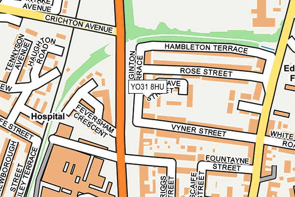 YO31 8HU map - OS OpenMap – Local (Ordnance Survey)