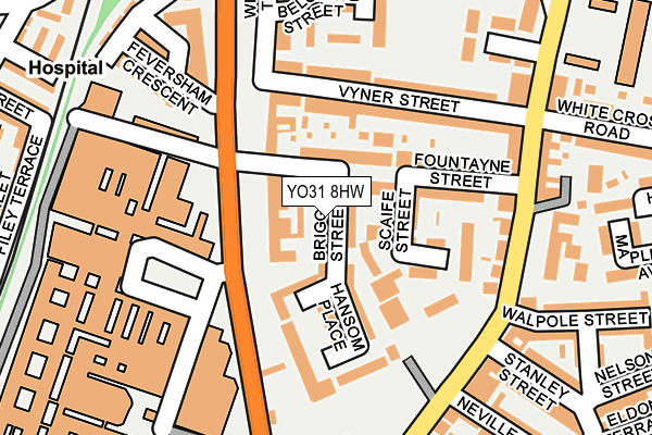 YO31 8HW map - OS OpenMap – Local (Ordnance Survey)