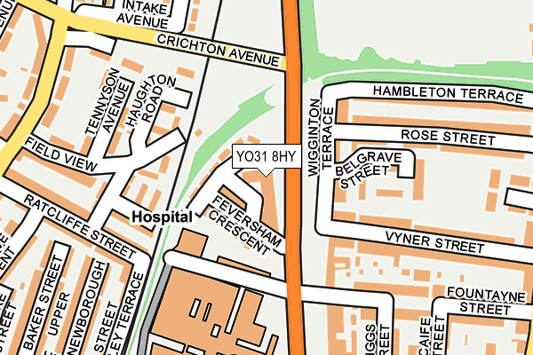YO31 8HY map - OS OpenMap – Local (Ordnance Survey)