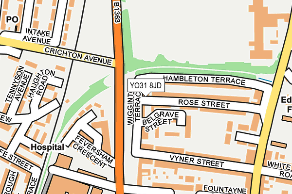 YO31 8JD map - OS OpenMap – Local (Ordnance Survey)