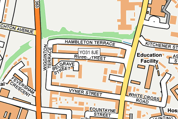 YO31 8JE map - OS OpenMap – Local (Ordnance Survey)