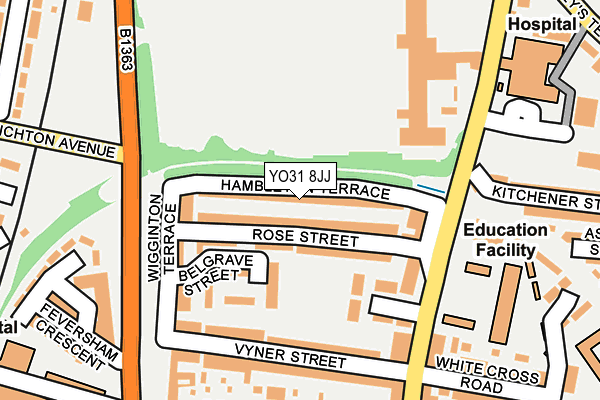 YO31 8JJ map - OS OpenMap – Local (Ordnance Survey)