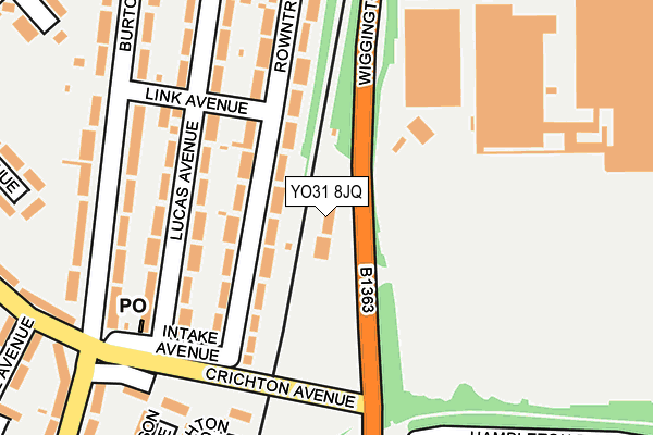 YO31 8JQ map - OS OpenMap – Local (Ordnance Survey)