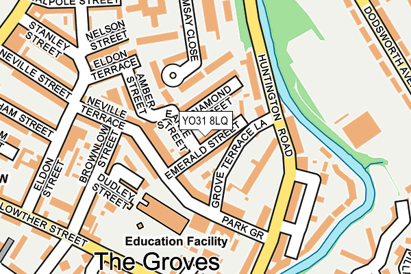 YO31 8LQ map - OS OpenMap – Local (Ordnance Survey)