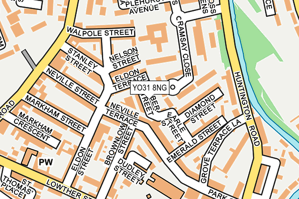 YO31 8NG map - OS OpenMap – Local (Ordnance Survey)