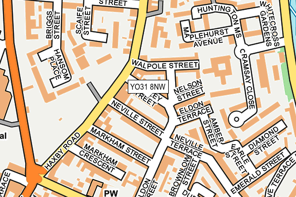 YO31 8NW map - OS OpenMap – Local (Ordnance Survey)