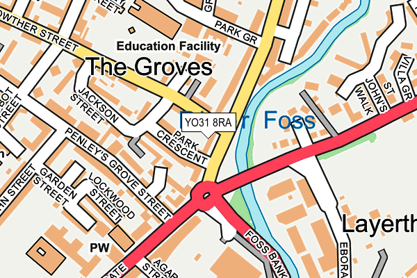 YO31 8RA map - OS OpenMap – Local (Ordnance Survey)