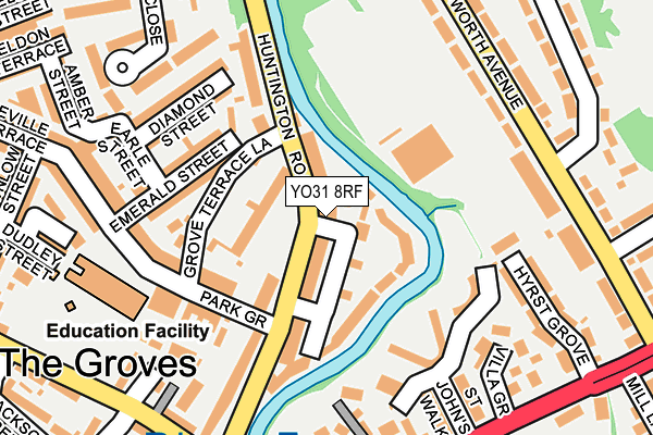 YO31 8RF map - OS OpenMap – Local (Ordnance Survey)