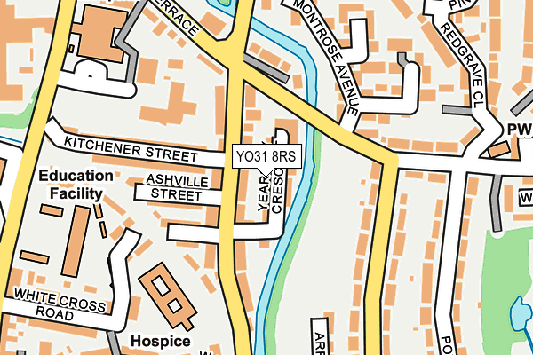 YO31 8RS map - OS OpenMap – Local (Ordnance Survey)