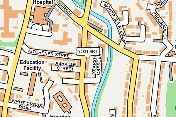 YO31 8RT map - OS OpenMap – Local (Ordnance Survey)