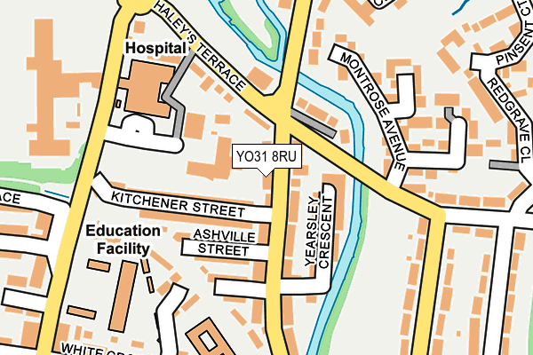 YO31 8RU map - OS OpenMap – Local (Ordnance Survey)