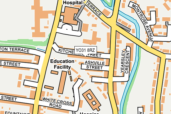 YO31 8RZ map - OS OpenMap – Local (Ordnance Survey)