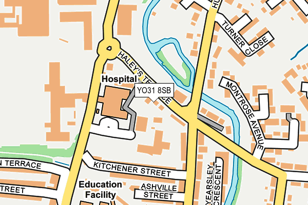 YO31 8SB map - OS OpenMap – Local (Ordnance Survey)