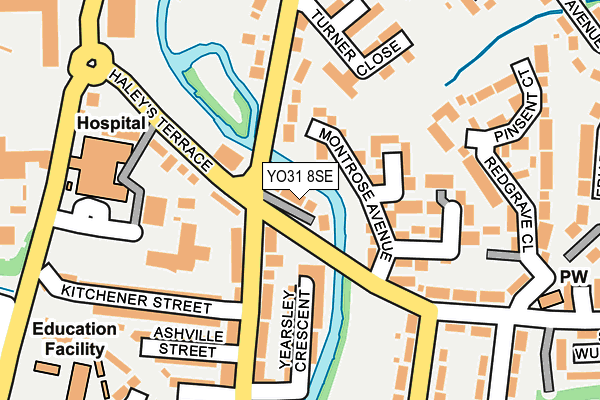 YO31 8SE map - OS OpenMap – Local (Ordnance Survey)