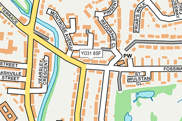 YO31 8SF map - OS OpenMap – Local (Ordnance Survey)