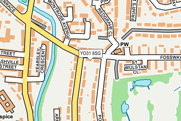 YO31 8SG map - OS OpenMap – Local (Ordnance Survey)