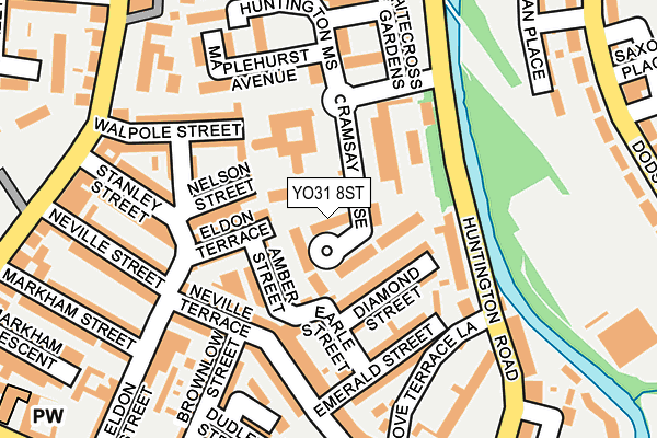 YO31 8ST map - OS OpenMap – Local (Ordnance Survey)
